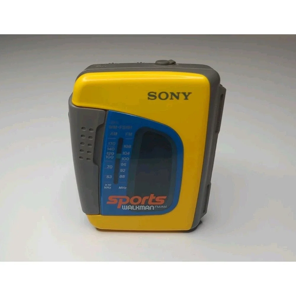 Vtg Sony Sports Walkman WM-FS191 Yellow AM/FM Cassette Player Tested
